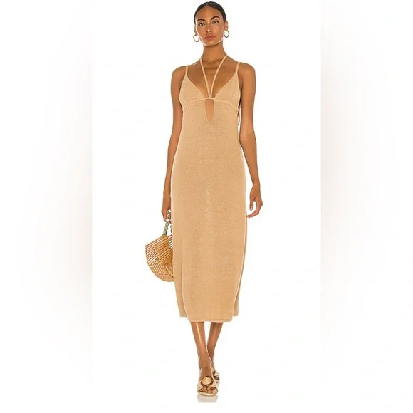 CULT GAIA Natural Kingsley Linen-Blend Knit Maxi Dress - Picture 2 of 4